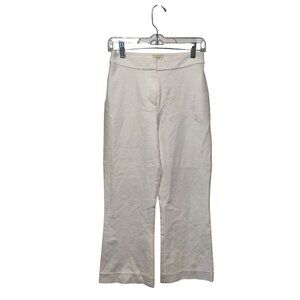 Kate Spade High Waist Straight Leg Womens White Cotton Pants Size 0
